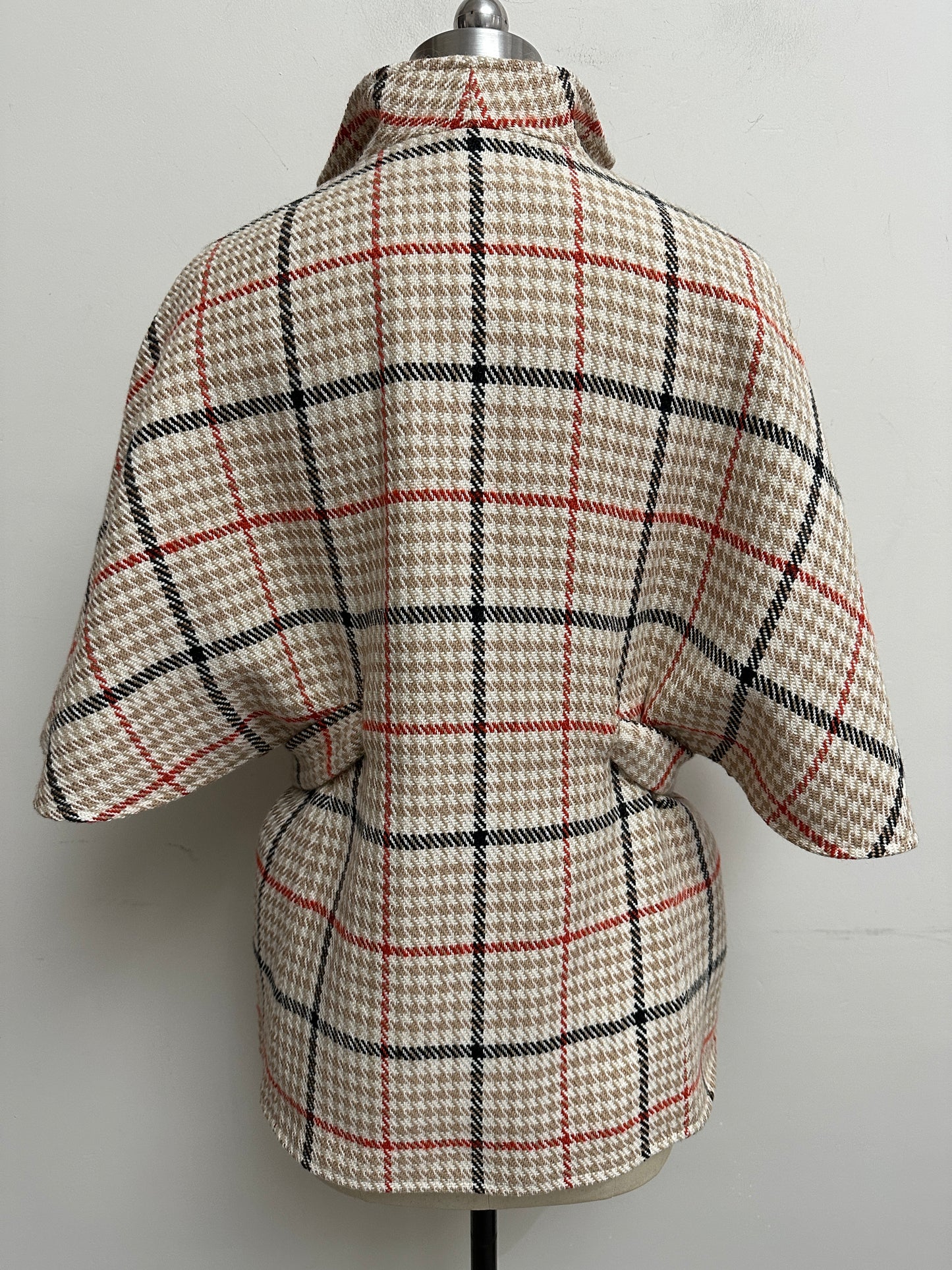 PLAID CAPELET JACKET STYLE 1128116