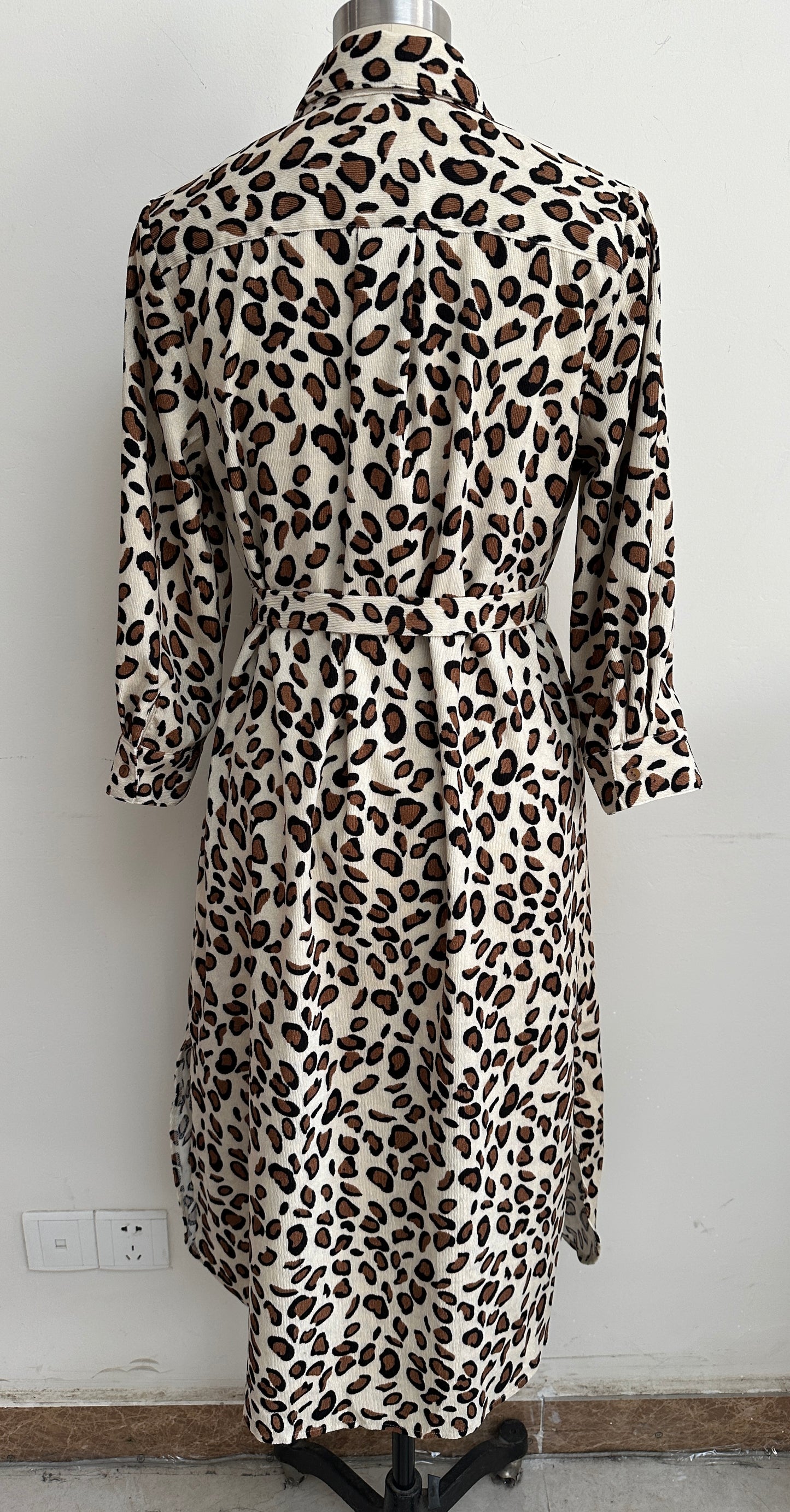 ANIMAL PRINT CORDUROY DRESS STYLE 2043081