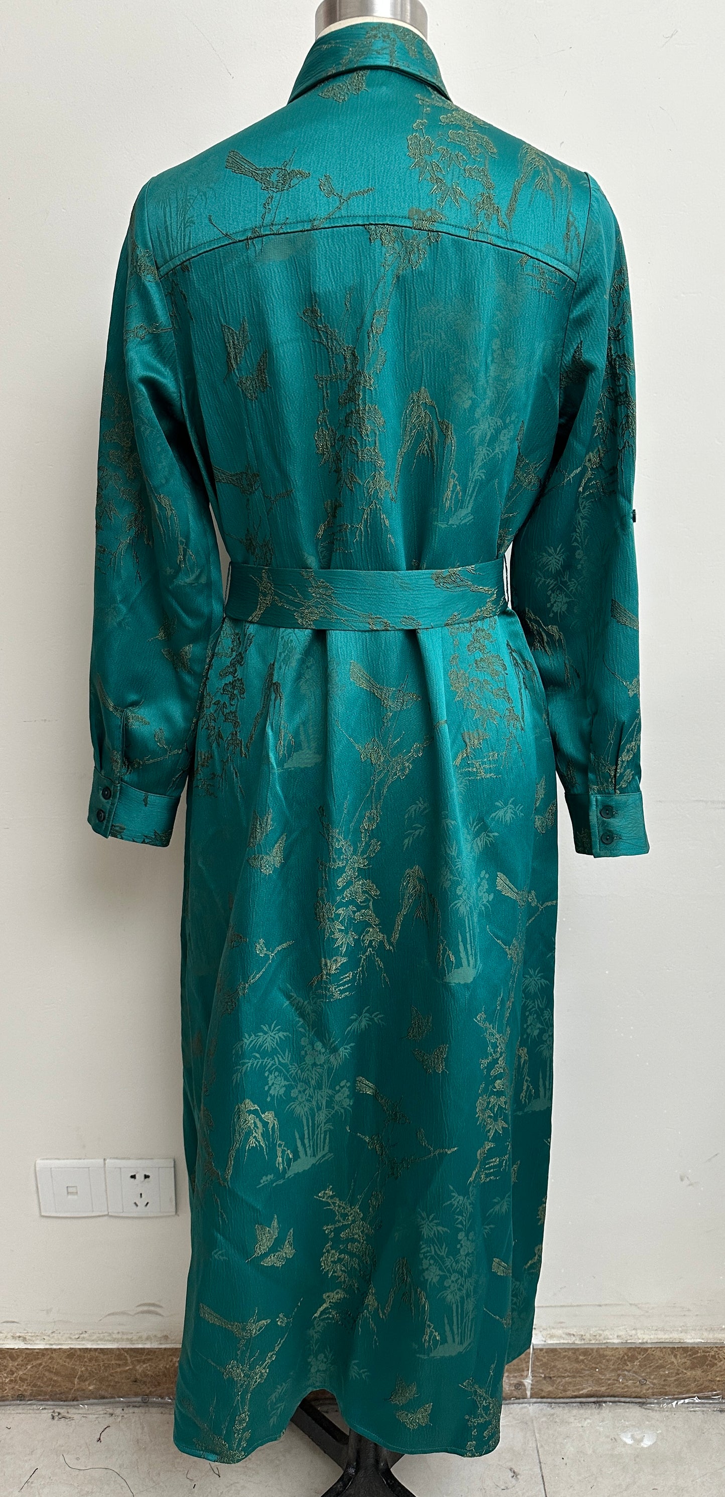 SATIN JACQUARD MIDI DRESS STYLE 9018280