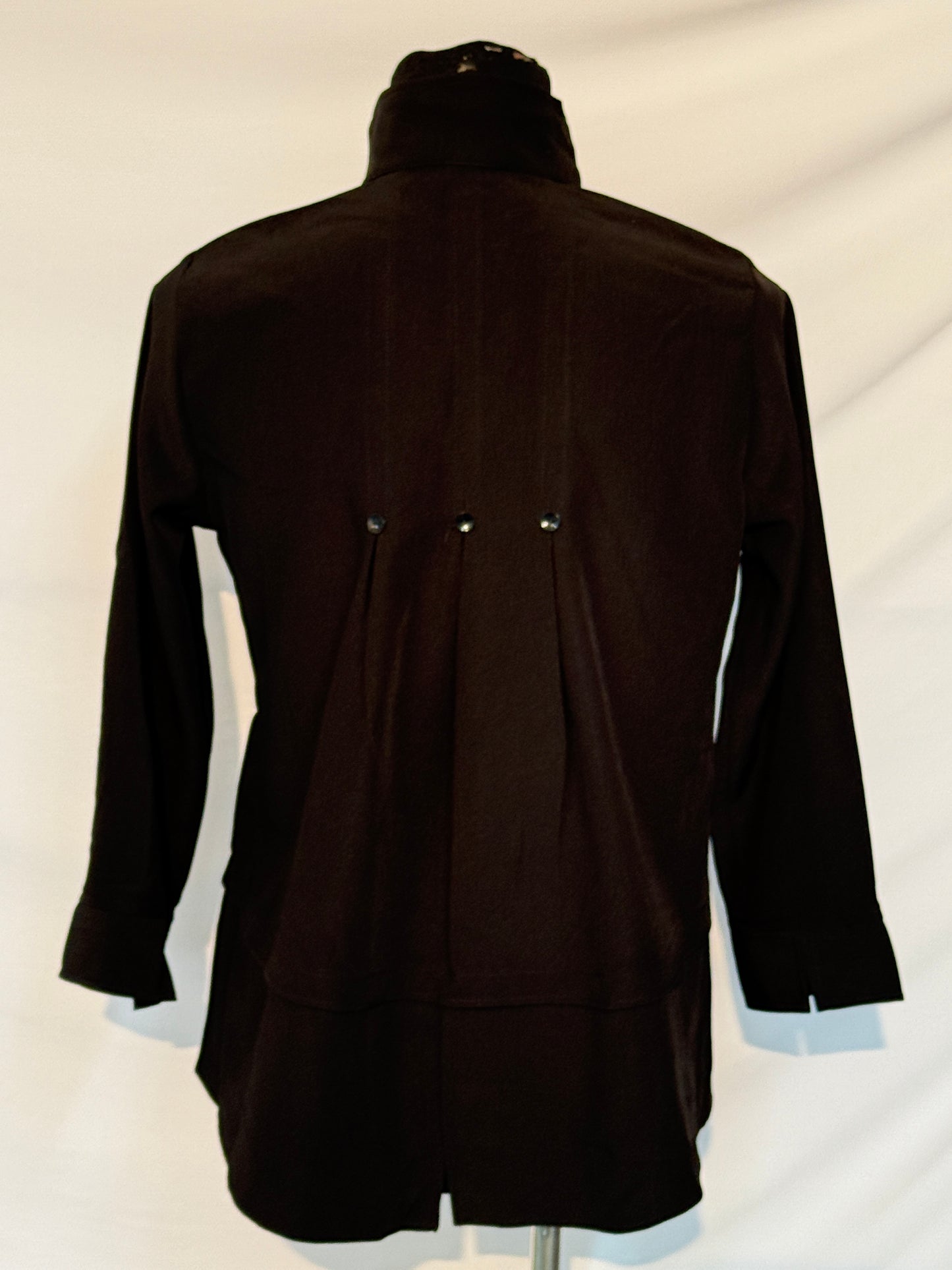 Button Front Pleat Back Blouse
