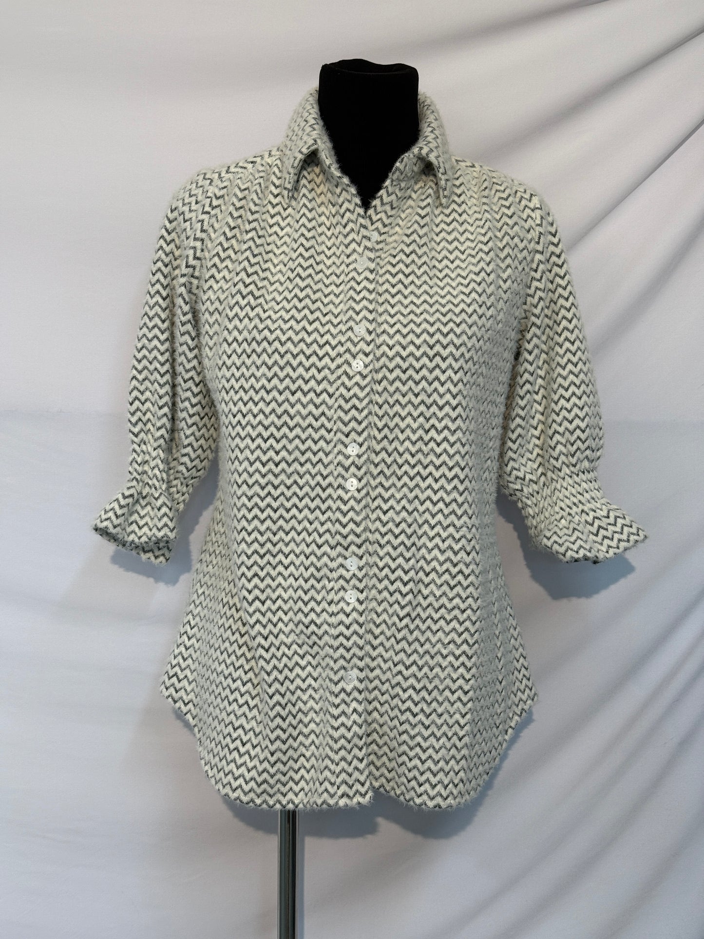 Button-Front Blouse