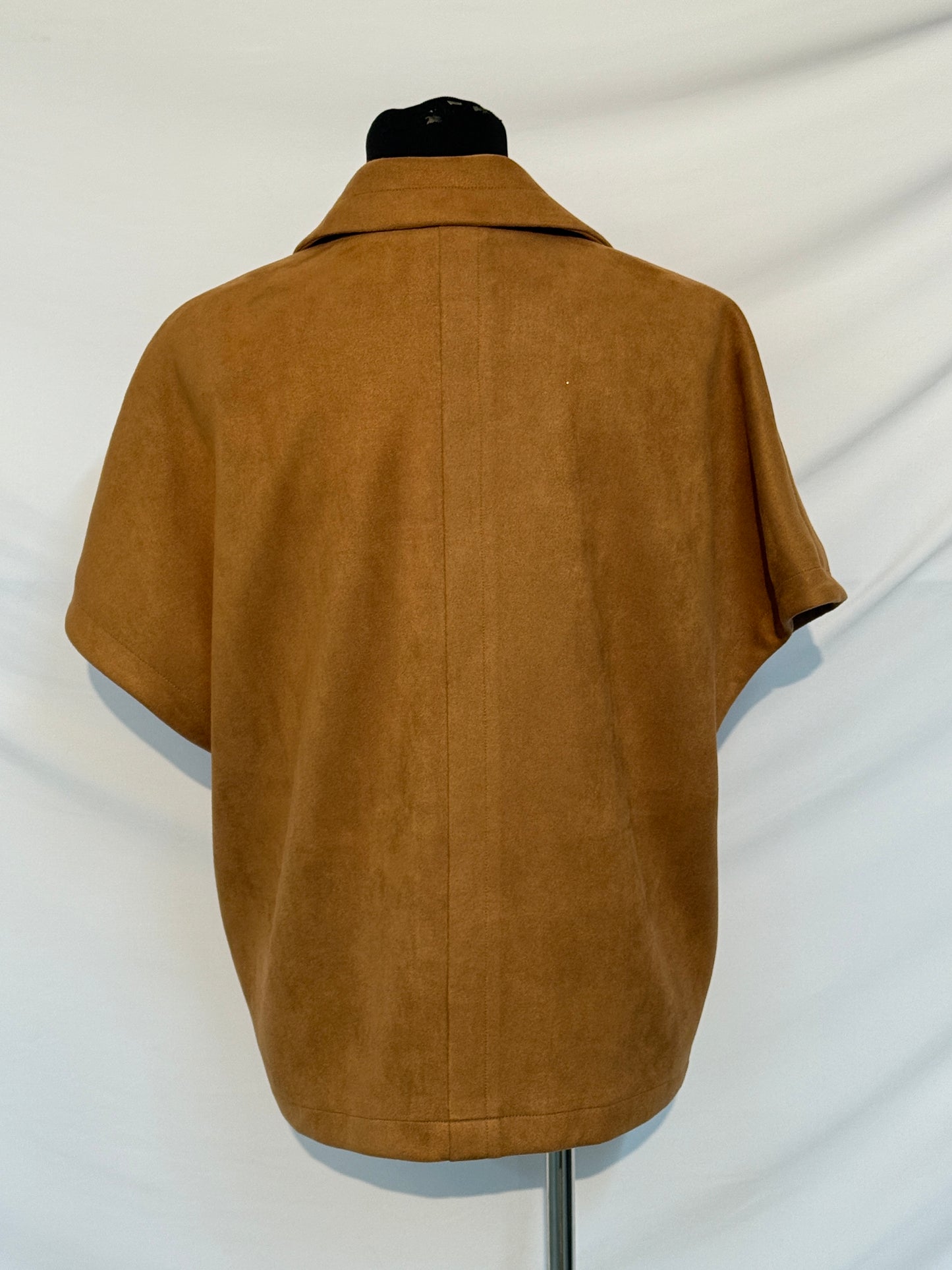 Suede Button Top