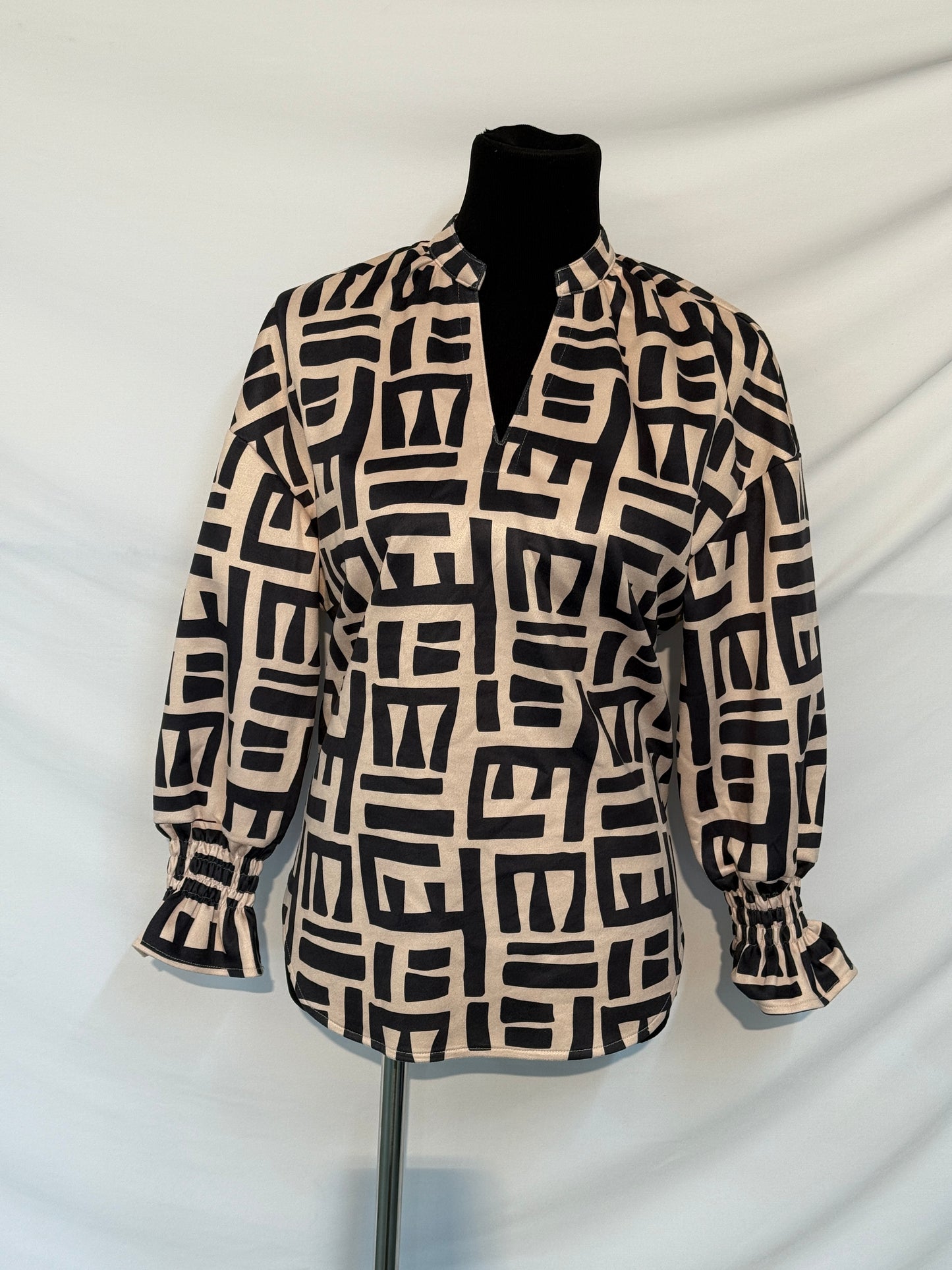 Geo-Print Blouse