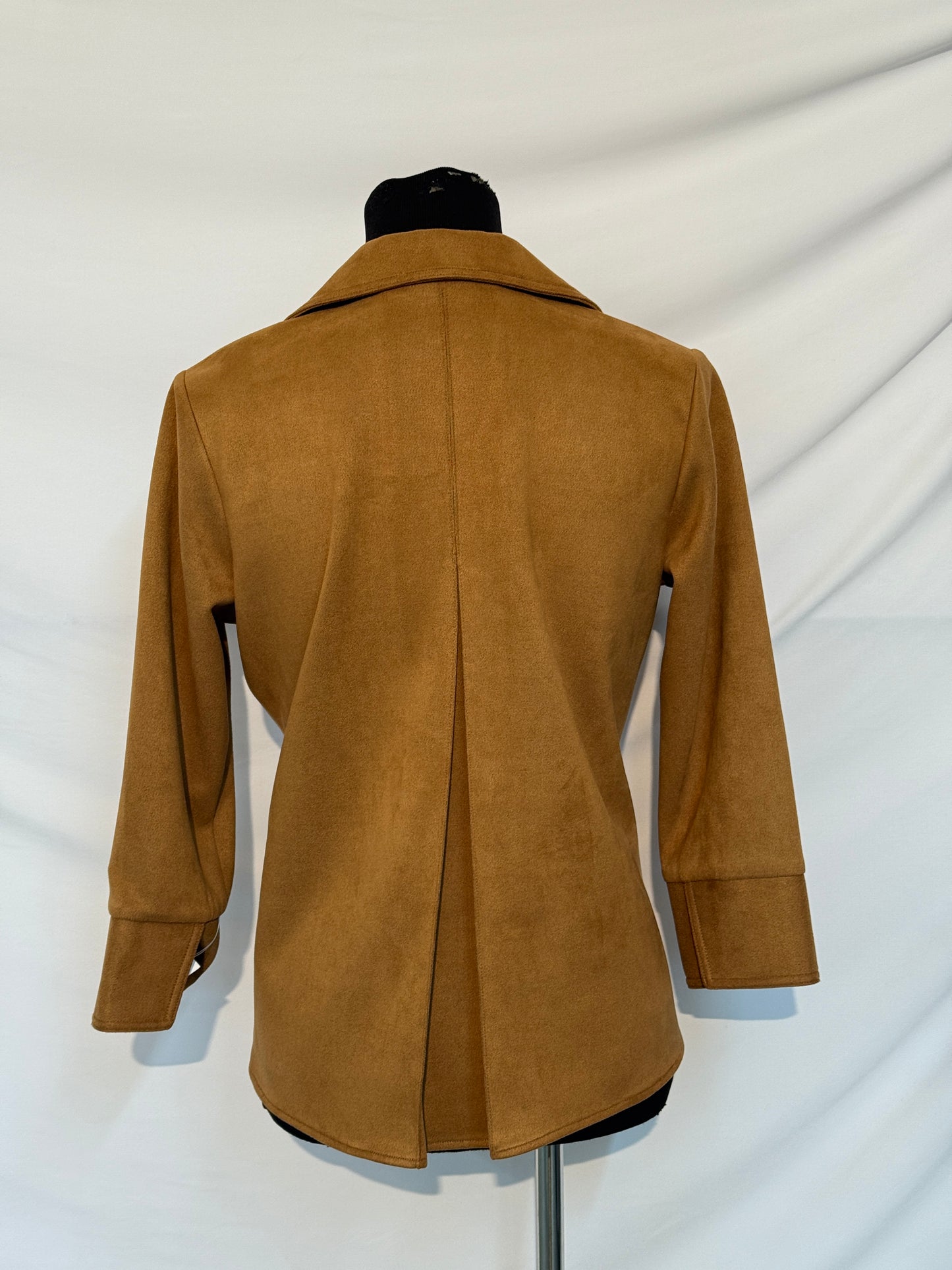 V-Neck Pleat Back Blouse