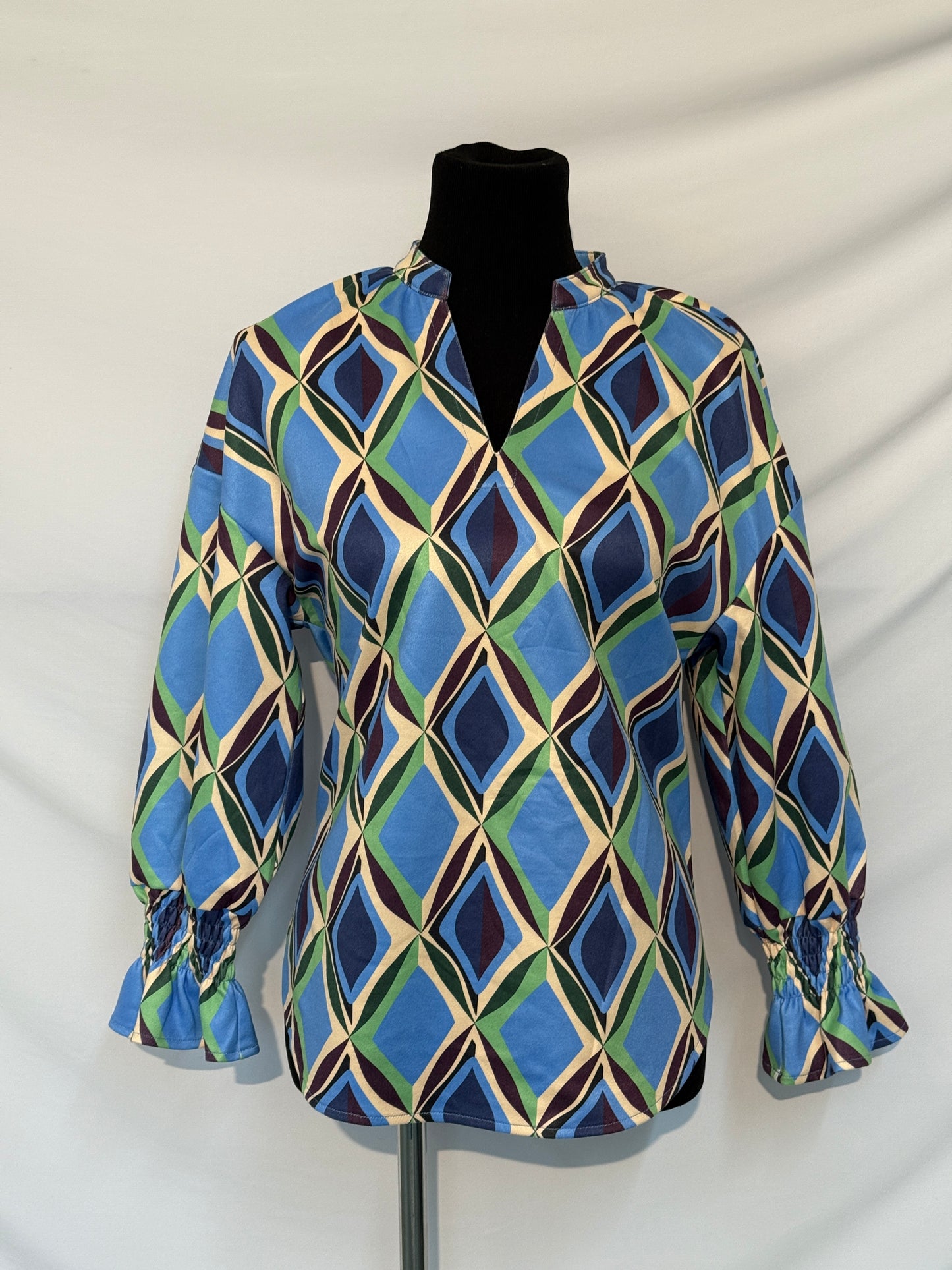 Geo-Print Blouse