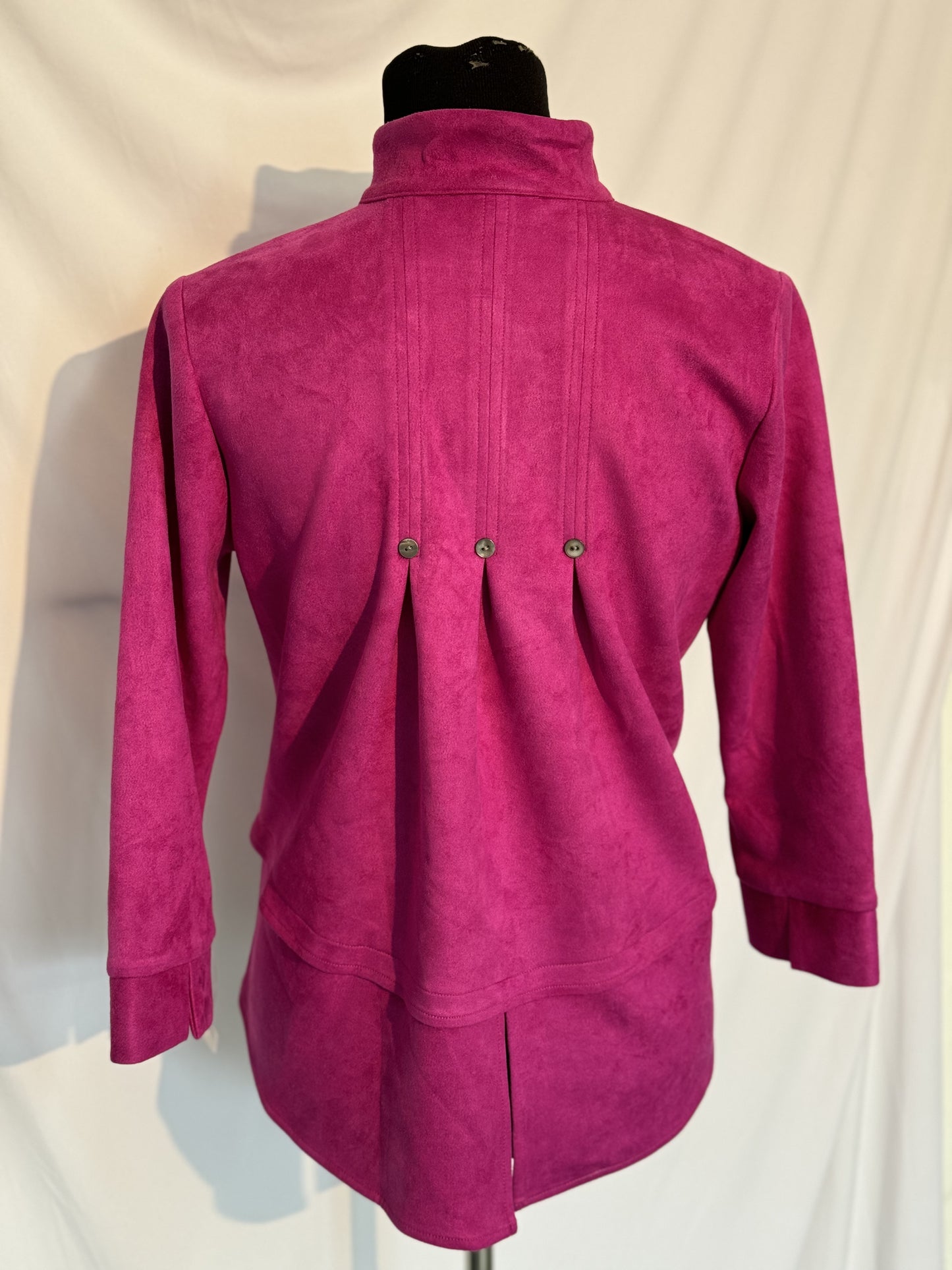 Button Front Pleat Back Blouse