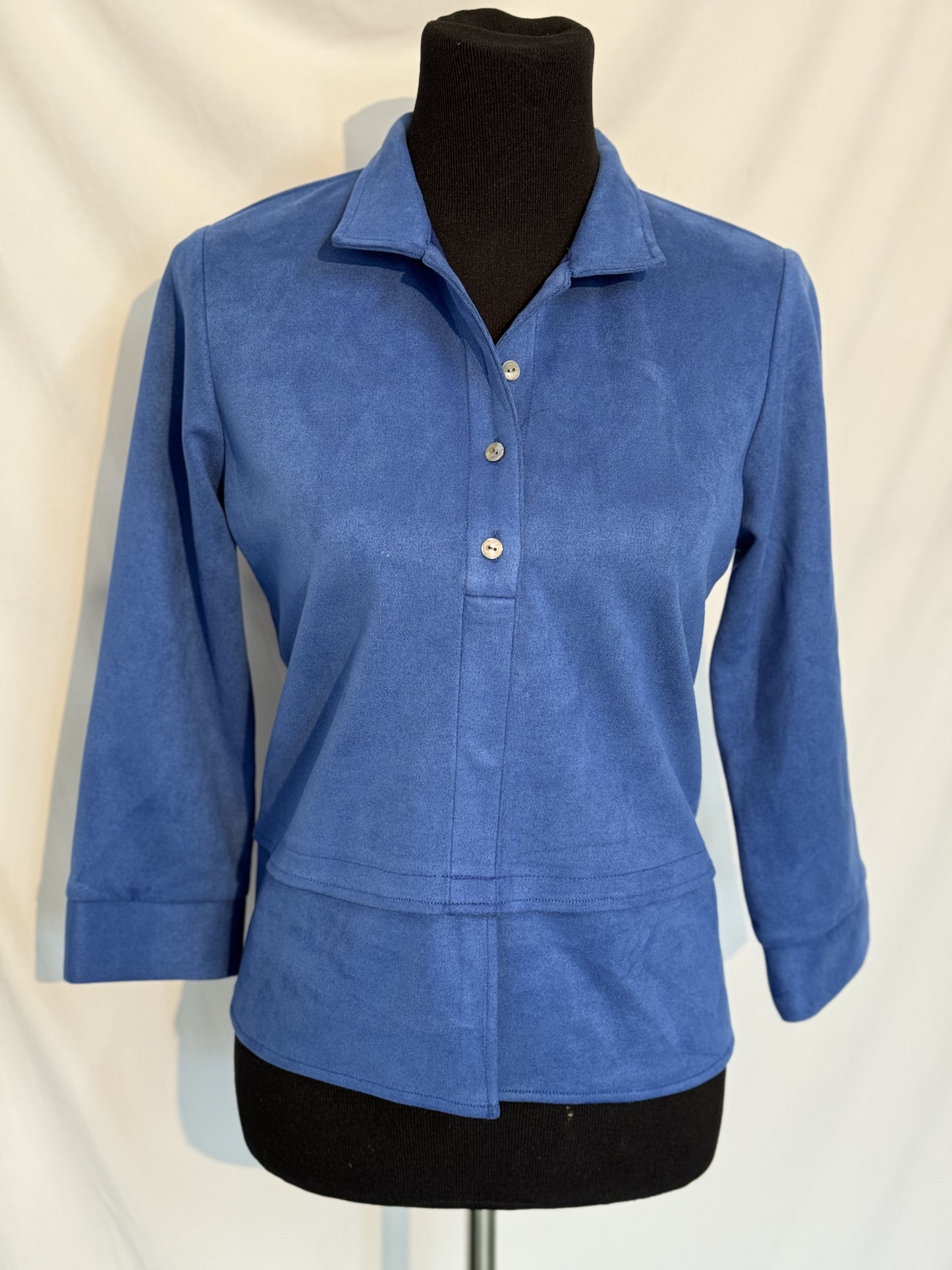 Button Front Pleat Back Blouse