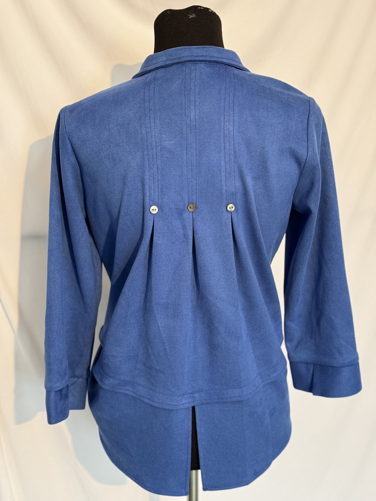 Button Front Pleat Back Blouse