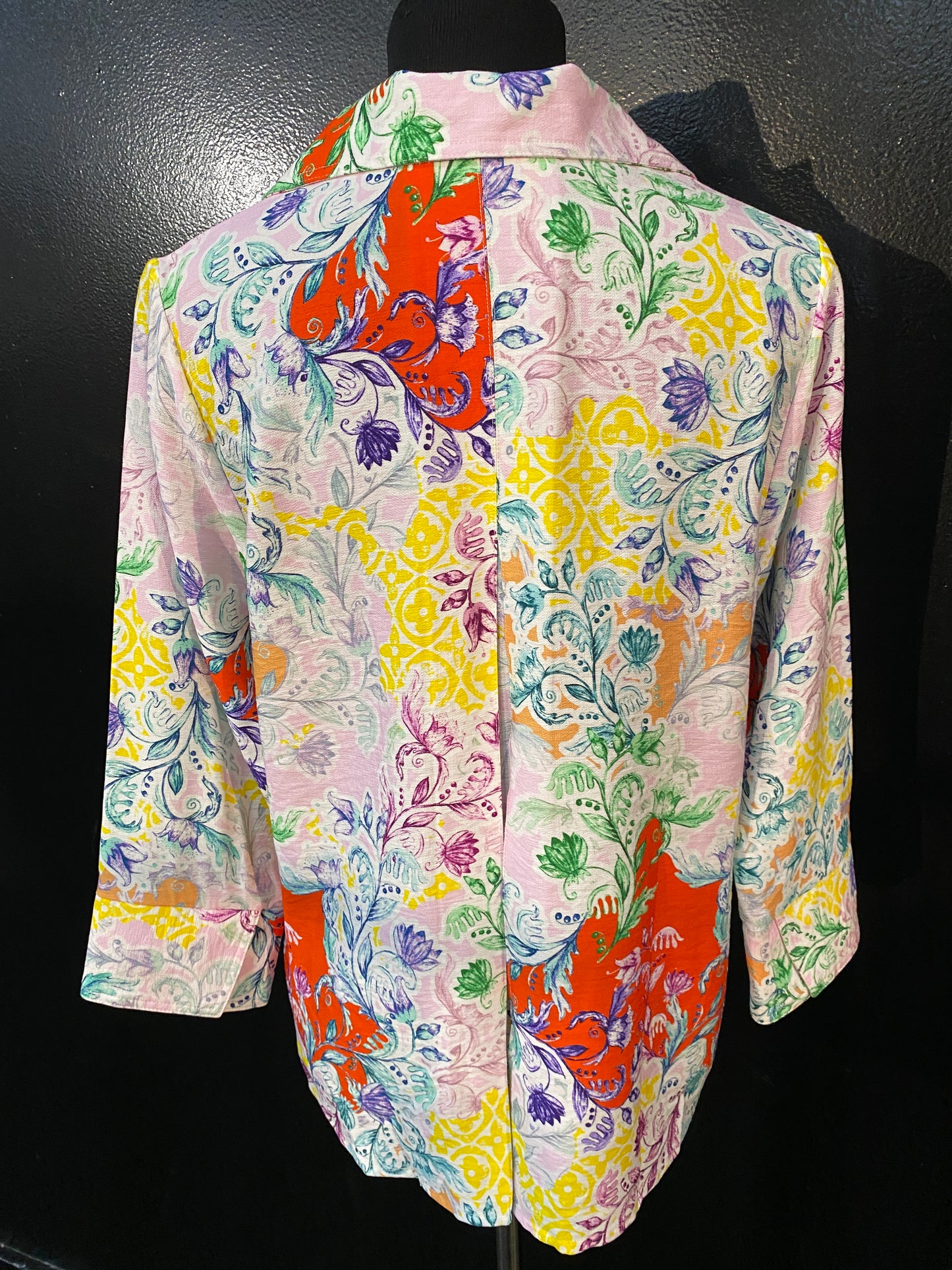 Seersucker Floral Blouse