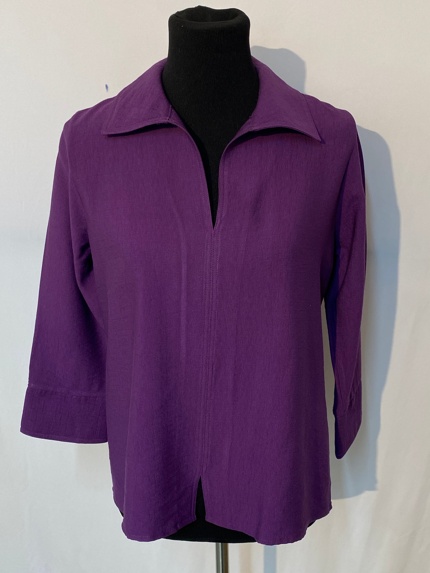 V-Neck Pleat Back Blouse