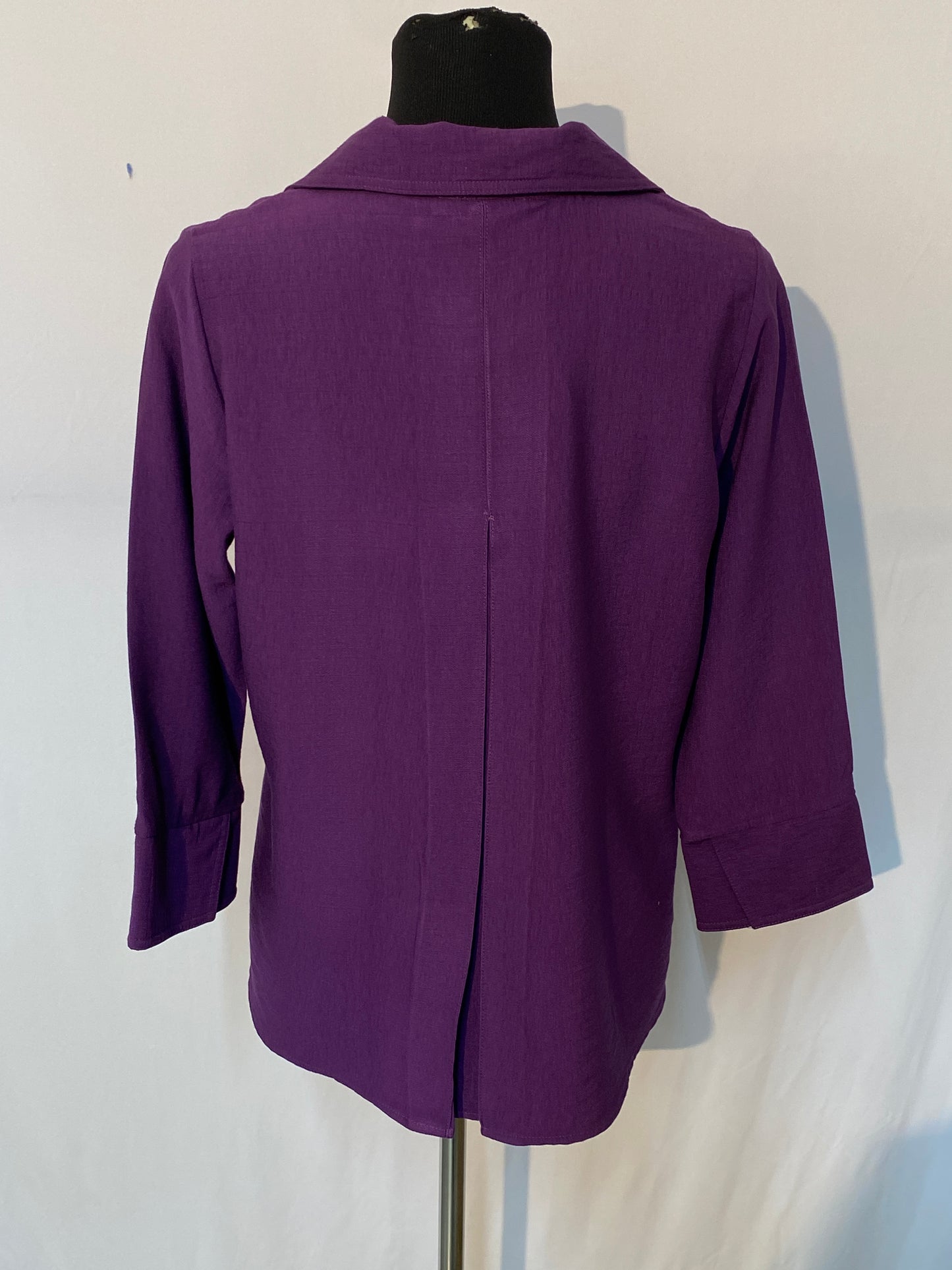 V-Neck Pleat Back Blouse
