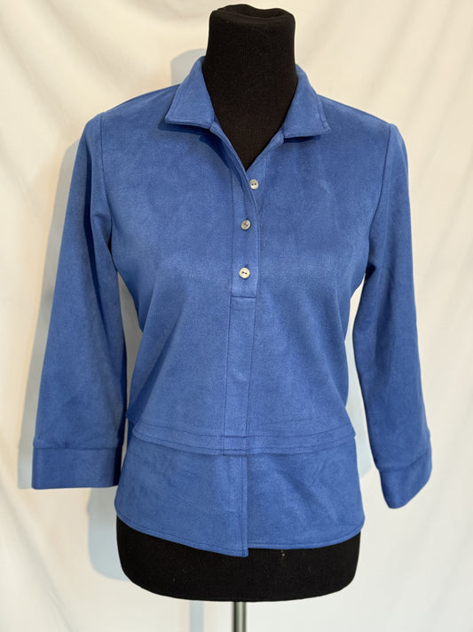 Button Front Pleat Back Blouse