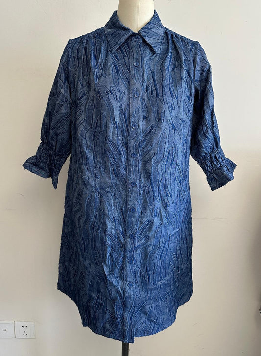 Denim Jacquard Dress