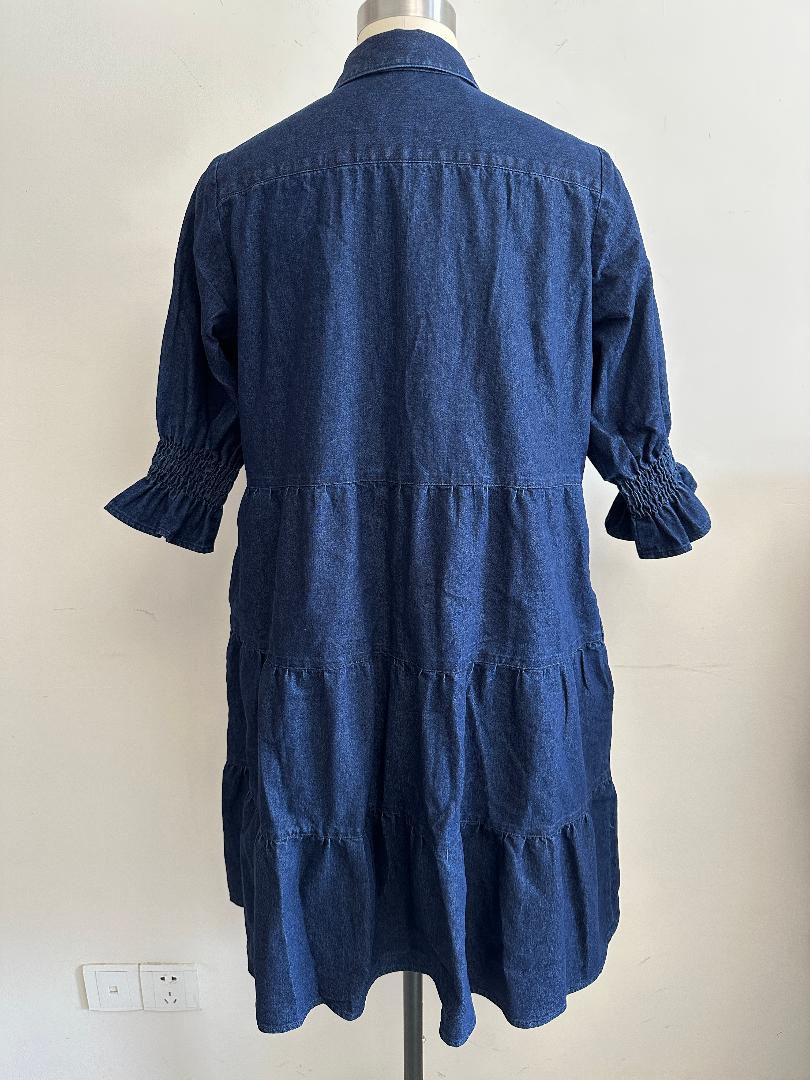 Tiered Denim Dress