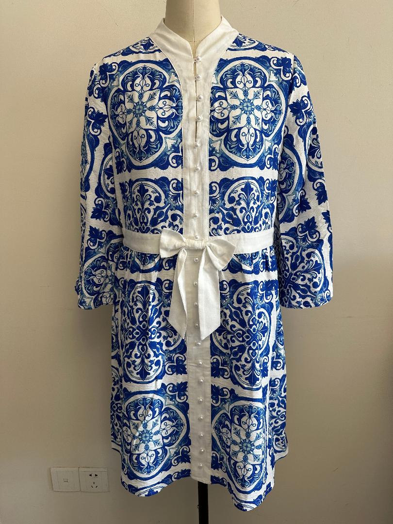 Italian Mosaic Print Dress
