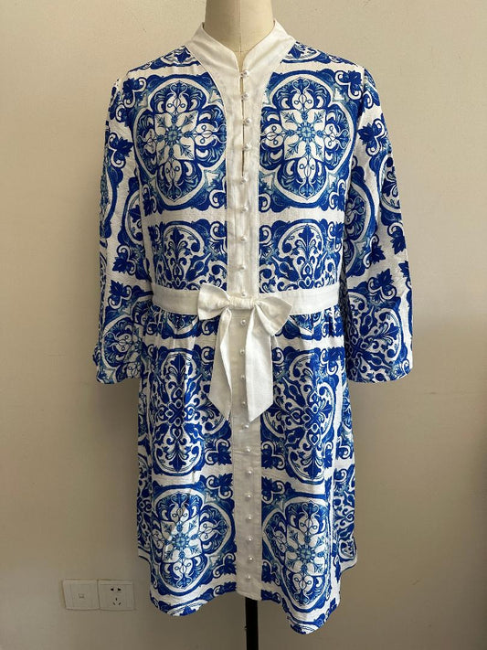 Italian Mosaic Print Dress