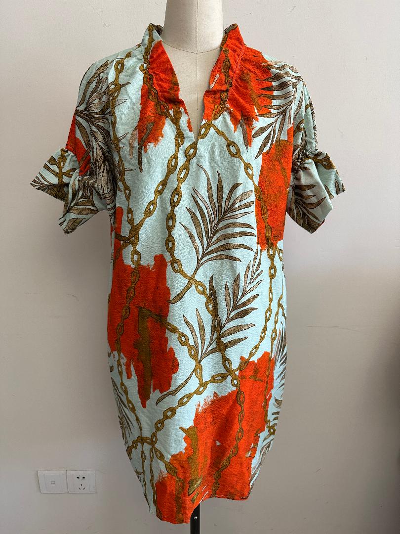 Chain Print Dress