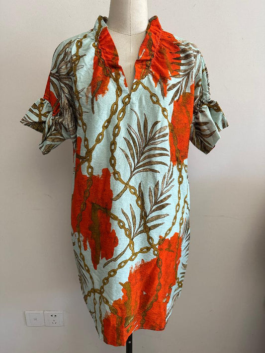 Chain Print Dress