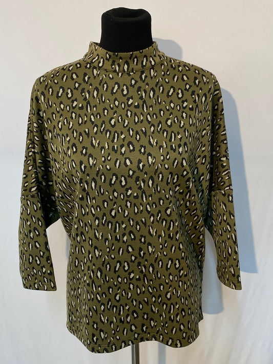 Cheetah Mock Neck Sweater