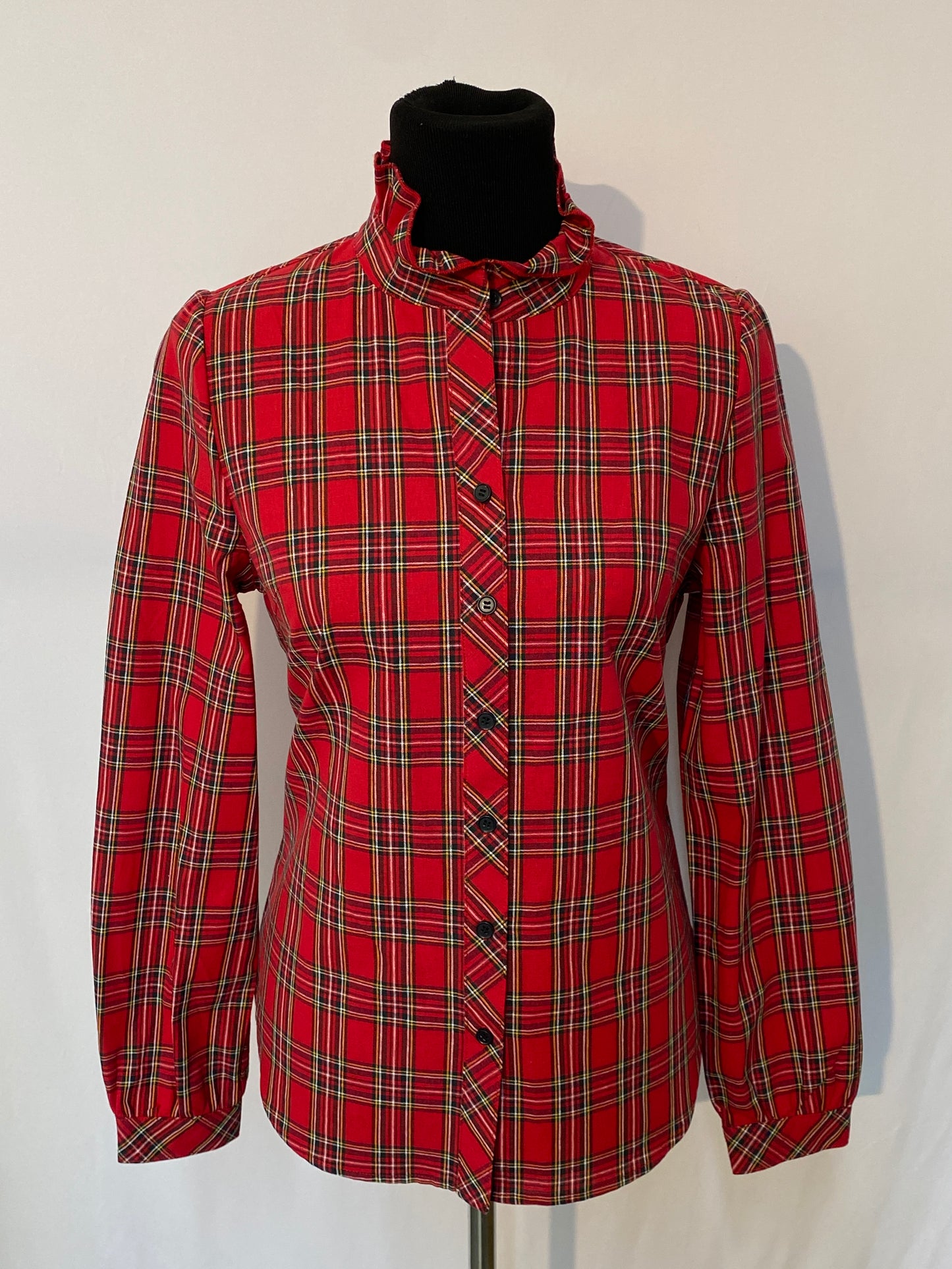 Plaid Ruffle Blouse