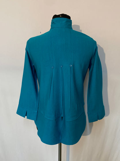 Button Front Pleat Back Blouse