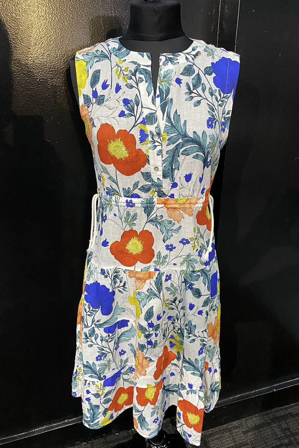 Side-Tie Floral Dress